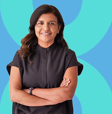 A women looking confident with her arms crossed